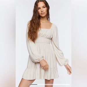 Balloon Sleeve Babydoll Dress